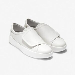 Cole Haan GrandPrø Tennis Flat Monk Sneaker Shoe Size 8 White Leather